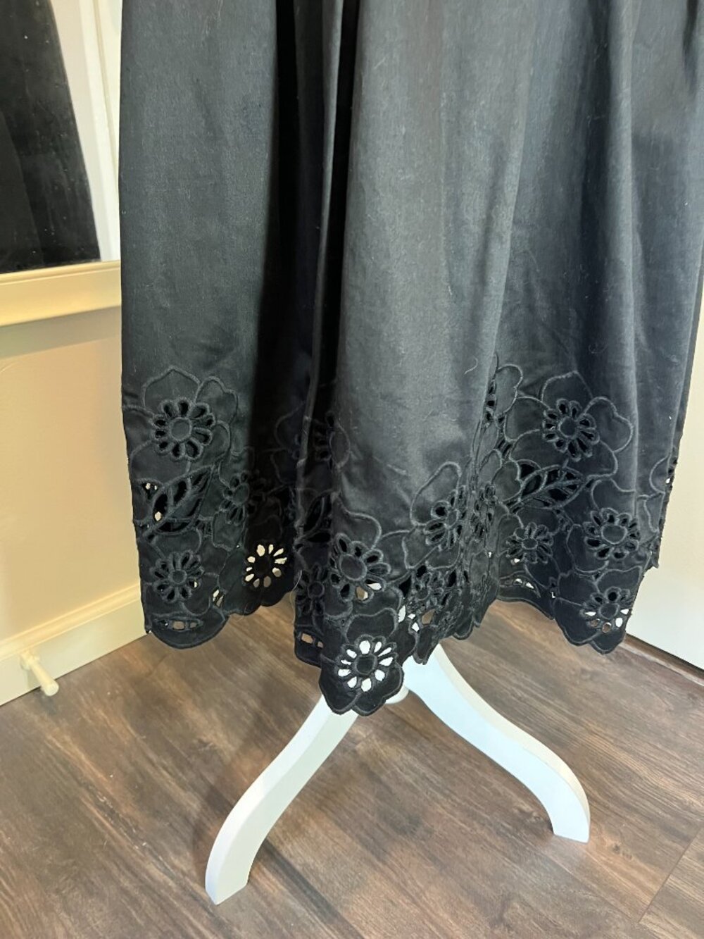 Vintage Black Halter Fit and Flare Dress with Pearl waistband, Size Large? - Picture 5 of 16